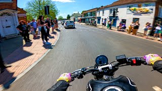 Triumph Trident 660 POV Zard Exhaust + Quickshifter - Busy Ride Through Town [4K]
