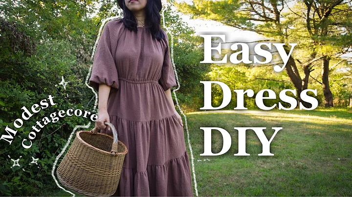 Making a Dress From Rectangle Pieces: EASY Cottagecore Dress DIY