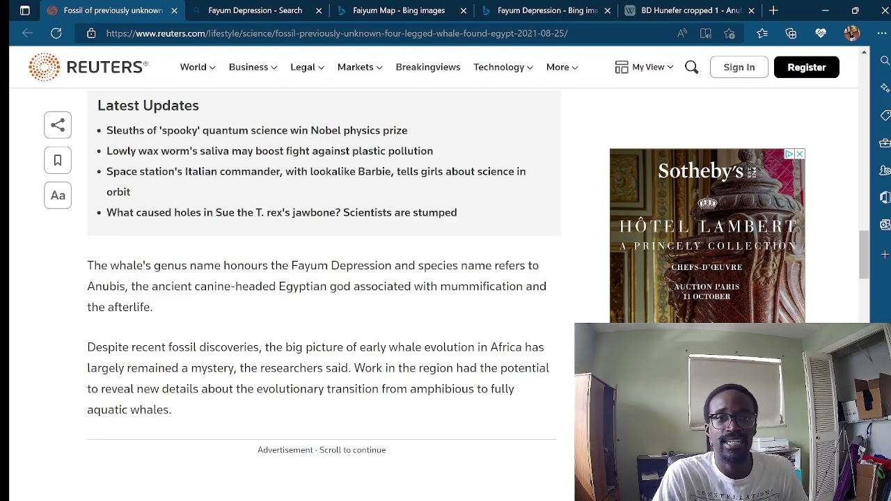 Fossil of 4-legged walking whale discovered in Africa