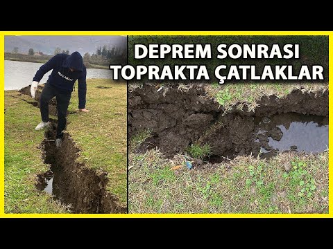 Düzce Depremi Sonrasında Toprakta Çatlaklar Oluştu