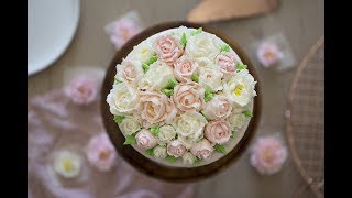 How to Make a Buttercream Rose Cake