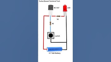 BC 547 IC Press on off LED light Connection  #shorts