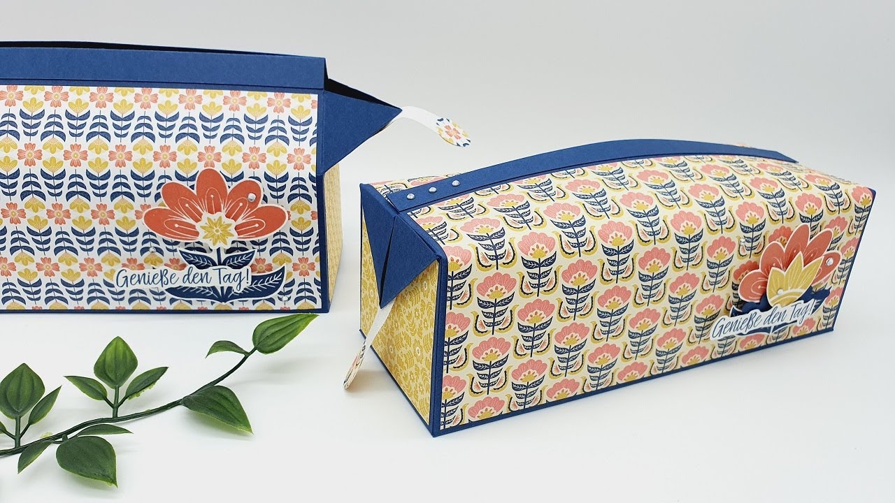 Anleitung: Kulturbeutel-Tasche basteln mit Stampin' Up!® │ Fantasie in Symmetrie