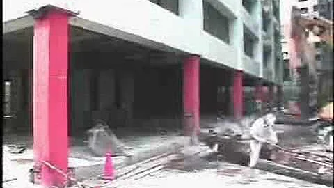 Daruma-otoshi skyscraper demolition