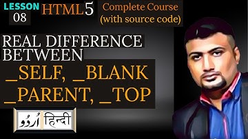 HTML TARGET ATTRIBUTE (_self, _blank, _top, _parent)|Html5 tutorial-08- in Hindi/Urdu