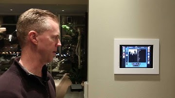 Savant home automation using a flush-mounted Ipad as the control touch screen