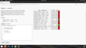 Codingjs (Codingbat)   String-2 --endOther  Javascript solution