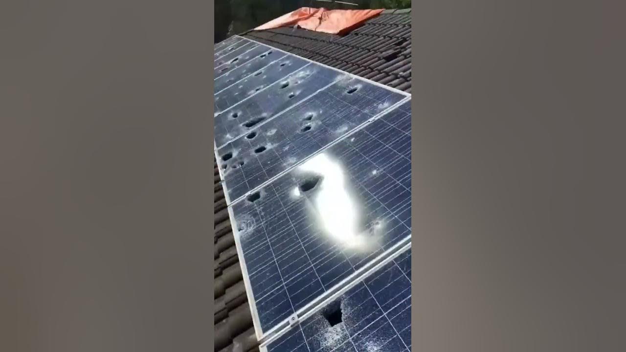Whole solar rooftop system damaged 😭
