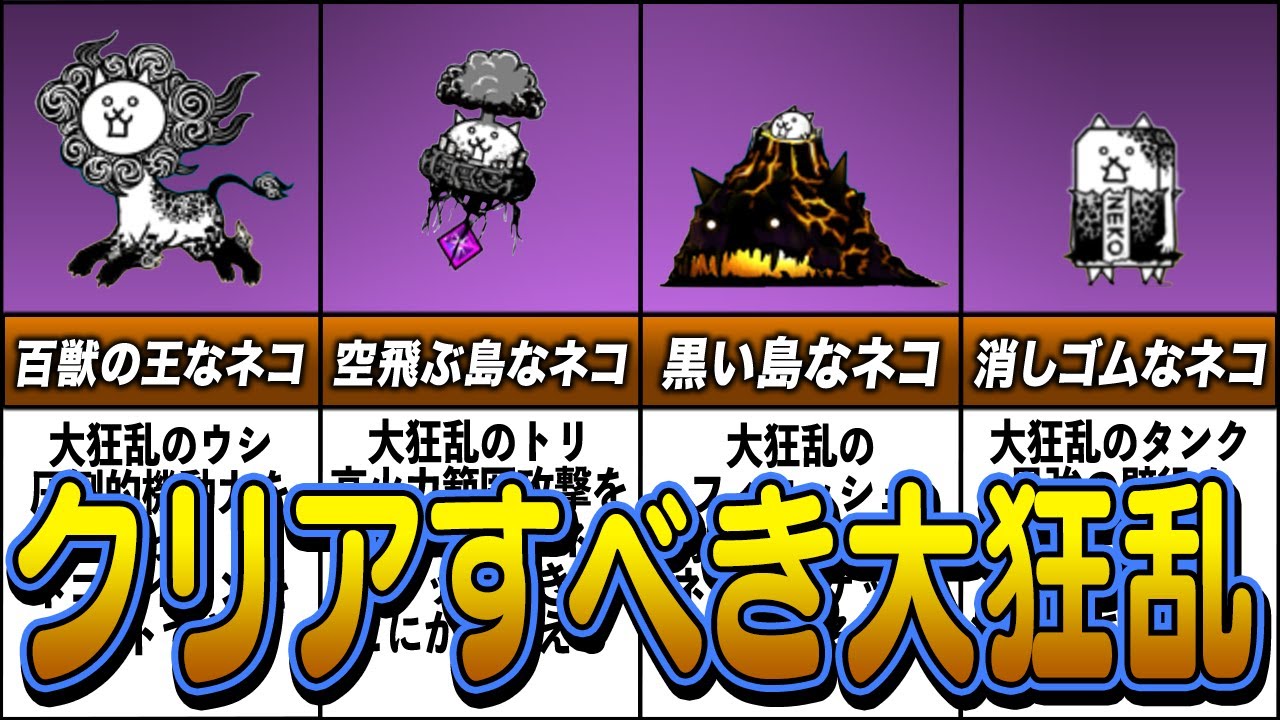 【にゃんこ大戦争】優先してクリアしたい大狂乱キャラランキング【ゆっくり解説】