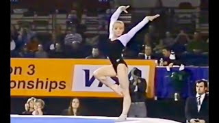 Viktoria Karpenko with a magnificent floor routine including STUCK whip to immediate double Arabian!