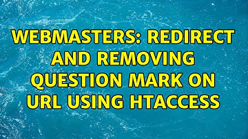 Webmasters: Redirect and removing question mark on URL using htaccess
