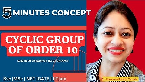 Cyclic Groups Simplified | Order of Elements, Number of Subgroups | Dr Upasana Taneja