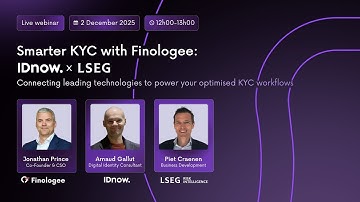 WEBINAR | 2 December 2025 | Smarter KYC with Finologee: IDnow x LSEG