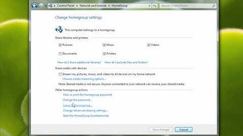 How to: Change HomeGroup settings