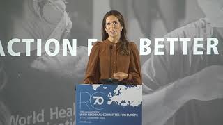 Her Royal Highness The Crown Princess of Denmark addresses the Regional Committee 70th session