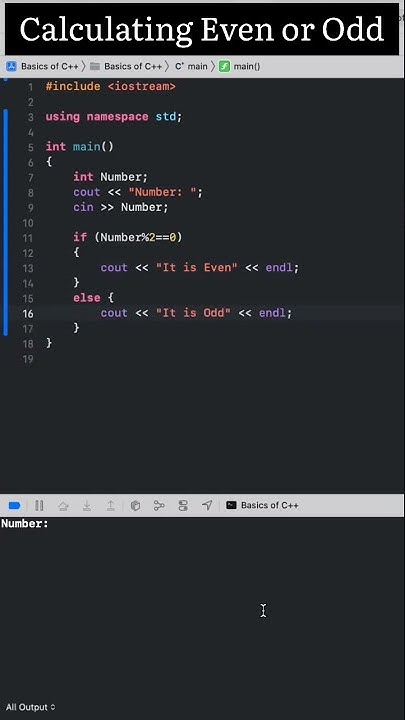 Even or Odd Numbers in #c++ | #program - YouTube