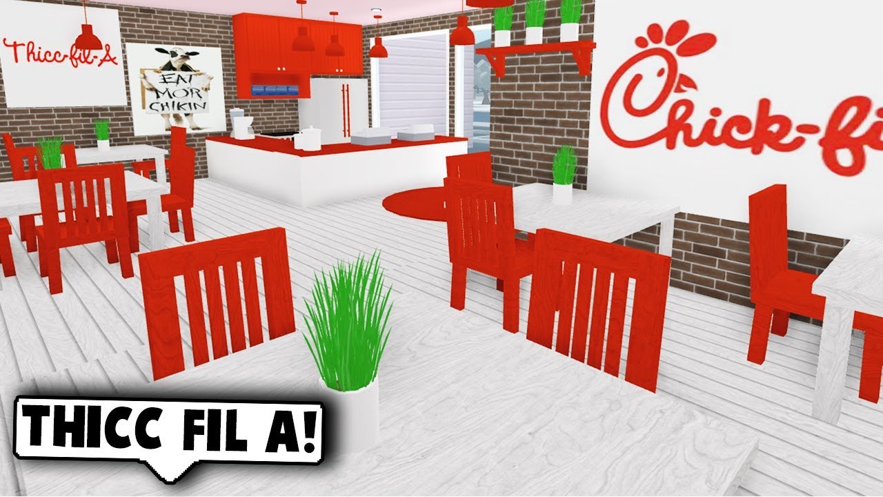 I Made A Chick Fil A In My Mall On Bloxburg Roblox Youtube - making my own gucci store in bloxburg roblox youtube
