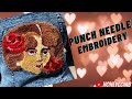 Punch Needle Embroidery on Denim Jacket...💘