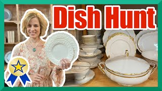 Triple Thrift classic white dinnerware plus surprise finds! Best Goodwill, consignment and resale!