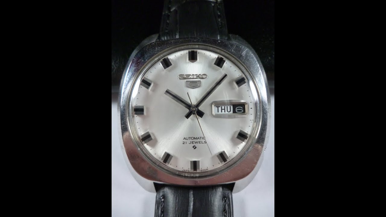 SEIKO 5 AUTOMATIC 6119-7103 21 Jewels VINTAGE 1970 Calendar Japan Wrist  Watch - YouTube