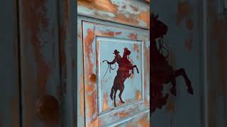 Rodeo Inspired Milk Paint Furniture. Before After Farmhouse Furniture.