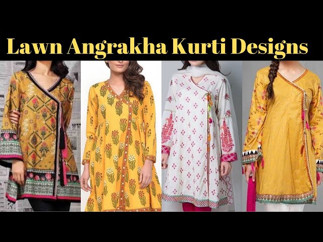 Designer Angrakha Pattern Kurti Cutting and Stitching - YouTube