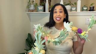 Full Easter garland with 40 LED lights eggs and daisys News