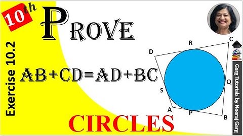 A Quadrilateral ABCD is drawn to Circumscribe a Circle Prove that AB + CD = AD + BC