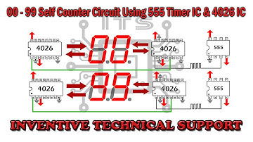 Mod 00 to 99 Self Counter Using 555 Timer IC & 4026 By INVENTIVE TECHNICAL SUPPORT