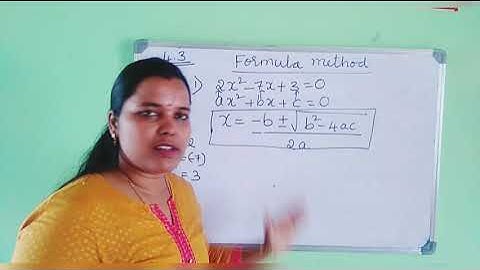 Class-10  Quadratic equations by formula method from Swapna kt