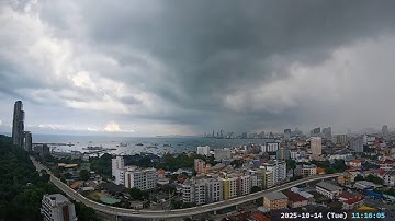 Relaxing Landscape Livecam (Beach, Sky, and City) with lofi BGM (2025-10-14) @ Pattaya