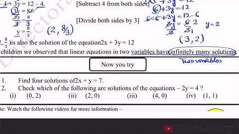 DOE Maths Worksheet-16 Class-9 (ENGLISH) Linear Equations in Two Variables