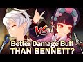 Actually BROKEN?! YUN JIN vs BENNETT Damage Buff Test C0 - C3 Comparison  | Genshin Impact 2.4