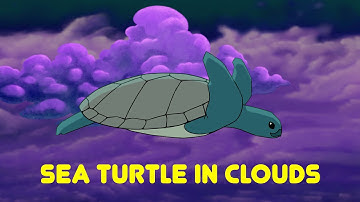 Sea Turtle In Clouds - 4K VJ Loop