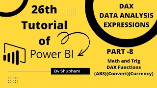 #powerbi #Math and Trig #dax #abs #convert #currency (Tutorial - 26th)