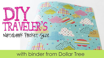 DIY TN pocket size- binder from Dollar Tree - Clouds Traveler