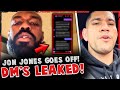 Jon jones dms leaked of him going off alex pereira responds ufc 302