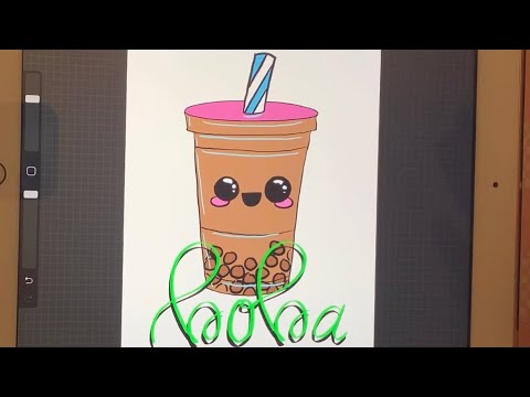 How to draw Boba Tea - YouTube