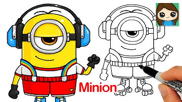 How to Draw a Minion | Roller Skating Stuart | The Rise of Gru