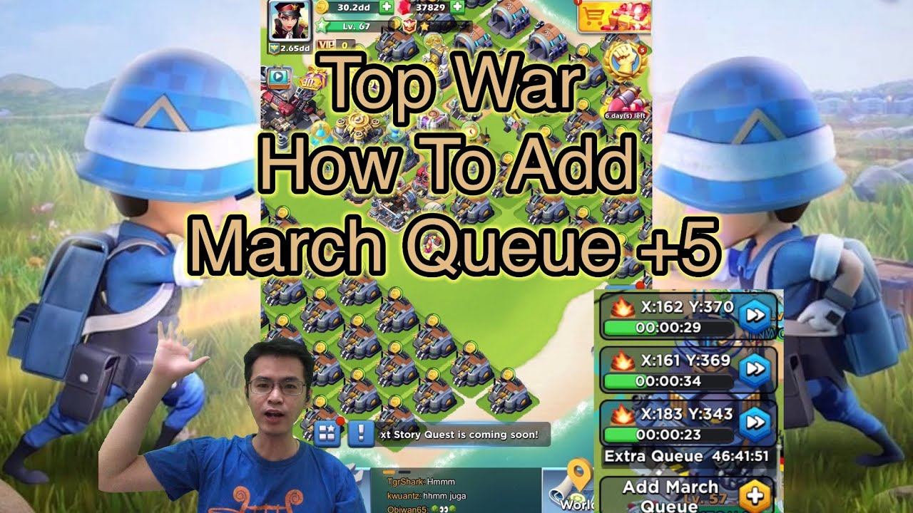 How To Add March Queue To 5 | War Battle Game Gameplay - YouTube