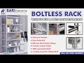 How To install/Assembly Boltless Rack, Boltless Shelving, Steel Rack, Files Rack, Bari Engineering