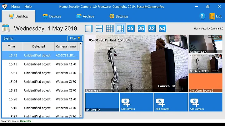 Home Security Camera - Free  video surveillance software