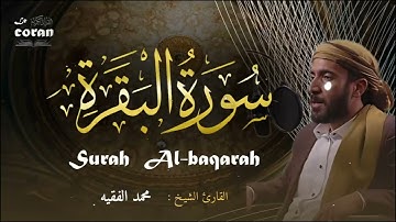 سورة البقرة كاملة - تلاوة خاشعة و أداء مهيب للقارئ الشيخ محمد الفقيه