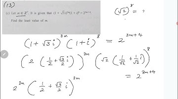 Combined Maths 2025 A/L Paper -Pure  Question 13 (de moivre