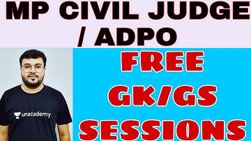 GK/GS for MP CIVIL JUDGE & MP ADPO (FREE SESSIONS) MOCK TEST