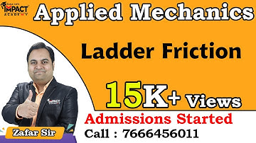 Ladder Friction | Applied Mechanics | Mechanical Engineering #engineering #gateexam2025 #2025