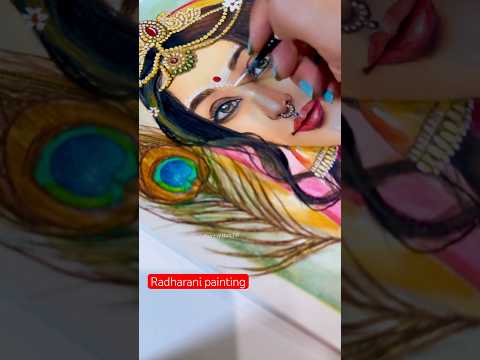 Radharani painting #paintingshorts#watercolourtutorial#radhakrishna#radharani#shortsvideo#watercolor