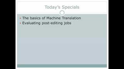 Is Post Editing MT for Me