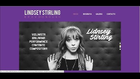 Lindsey Stirling Web Design | Adobe Muse CC | @roobdesigns