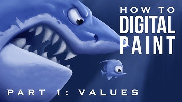 How To Digitally Paint Cartoon Characters: Part 1 - Values